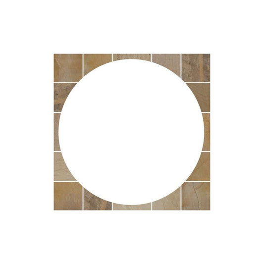 PAVESTONE SANDSTONE SQ.OFF KIT FOR 2.4m CIRCLE FOSSIL 01020001