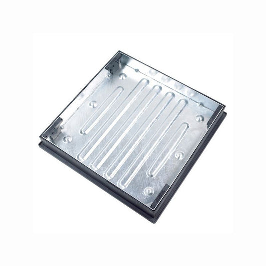 CLARK DRAIN GALV MANHOLE COVER RECESSED 600 x 600mm 10t 80mm DEEP CD791R