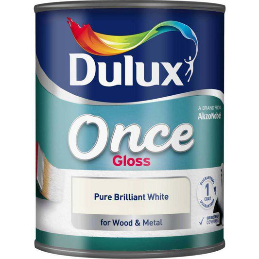 DULUX ONCE GLOSS BRILLIANT WHITE 750ml 5084142