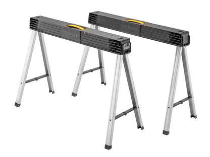 STANLEY STA197475 FOLDING METAL LEG SAWHORSES (TWIN PACK)