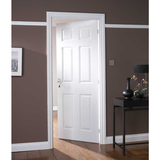 JELD WEN BOSTONIAN 6 PANEL GRAINED FD30 PRIMED 6`6 x 2`9 29BTNF