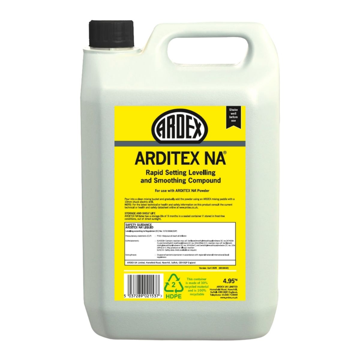 ARDITEX NA LATEX LEVELLING COMPOUND LIQUID 4.85kg ARDITNA-4.8KG-4.85KG