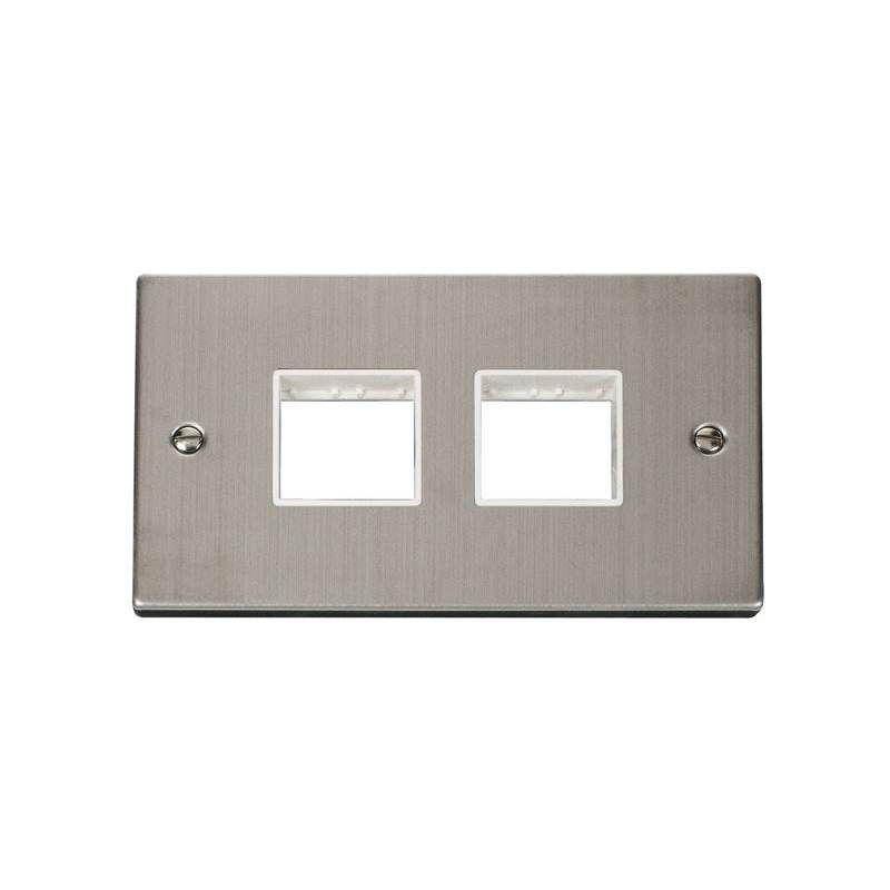 CLICK VPSS404WH 2 GANG PLATE 2 x 2 APT MG