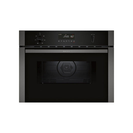 NEFF C1AMG84G0B N50 COMPACT MICROWAVE COMBI OVEN 450mm BLACK WITH GRAPHITE-GREY TRIM