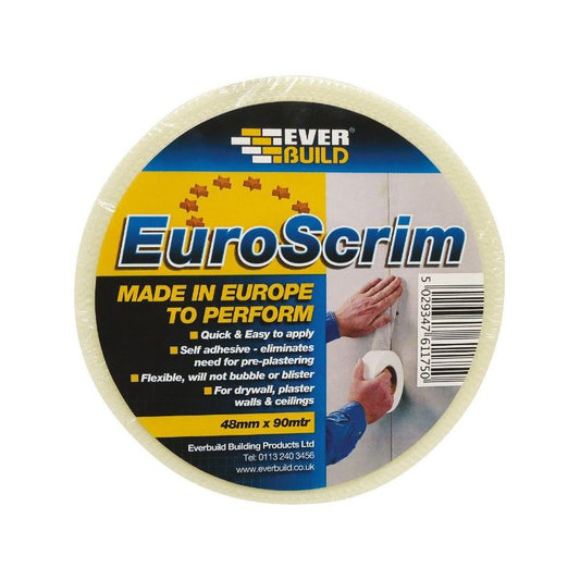 EVERBUILD PLASTERBOARD SELF ADHESIVE SCRIM MESH TAPE 90m x 100mm 2EURO100 484688