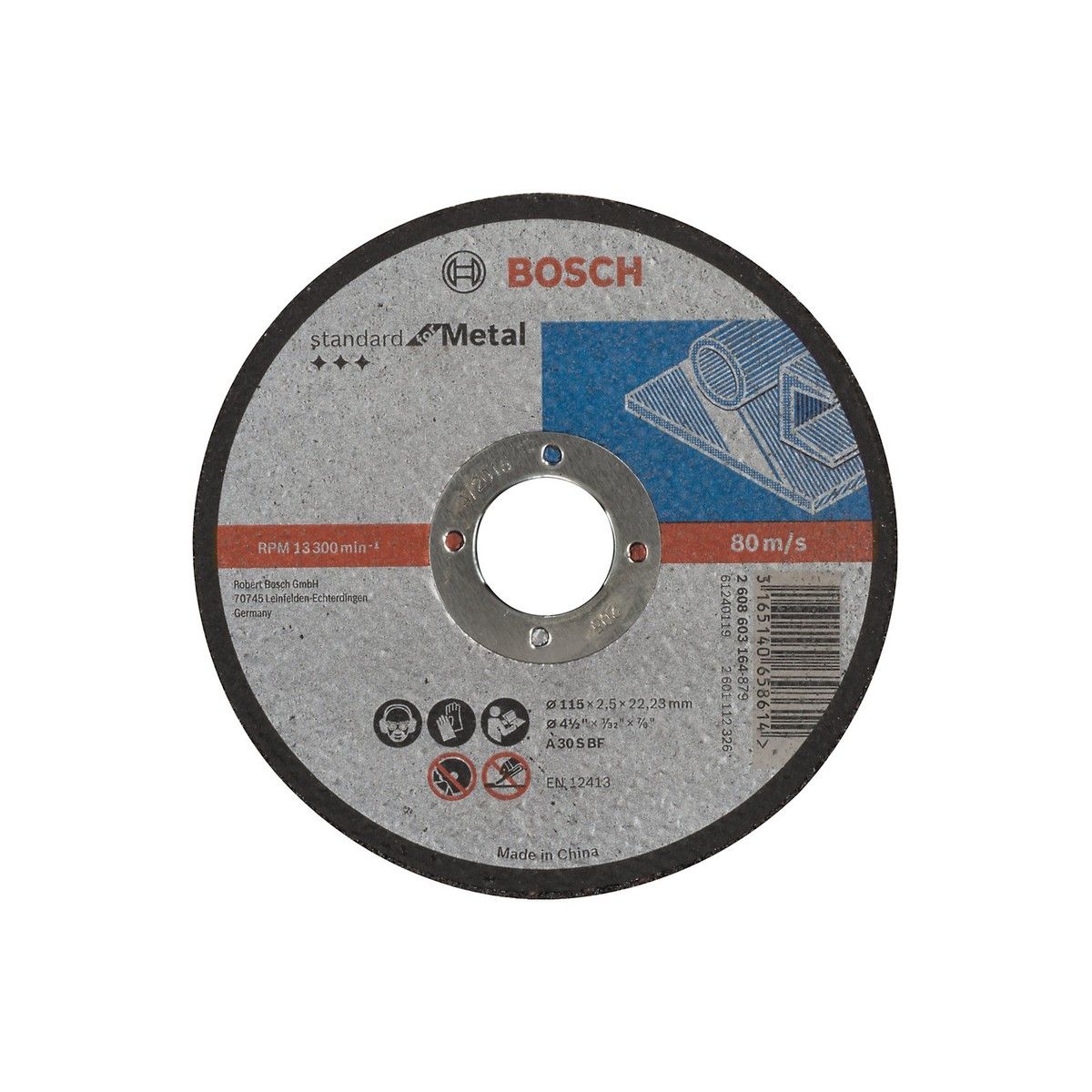 BOSCH 2608603164 METAL STRAIGHT CUTTING DISC 115 x 2.5 x 22.23mm