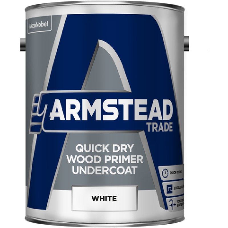 ARMSTEAD TRADE QUICK DRYING WOOD PRIMER UNDERCOAT 5l WHITE 5218563