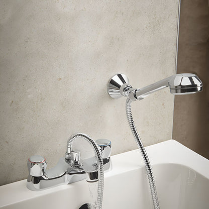 BRISTAN VACLBSMCMT CLUB LUXURY BATH SHOWER MIXER METAL HEADS CHROME