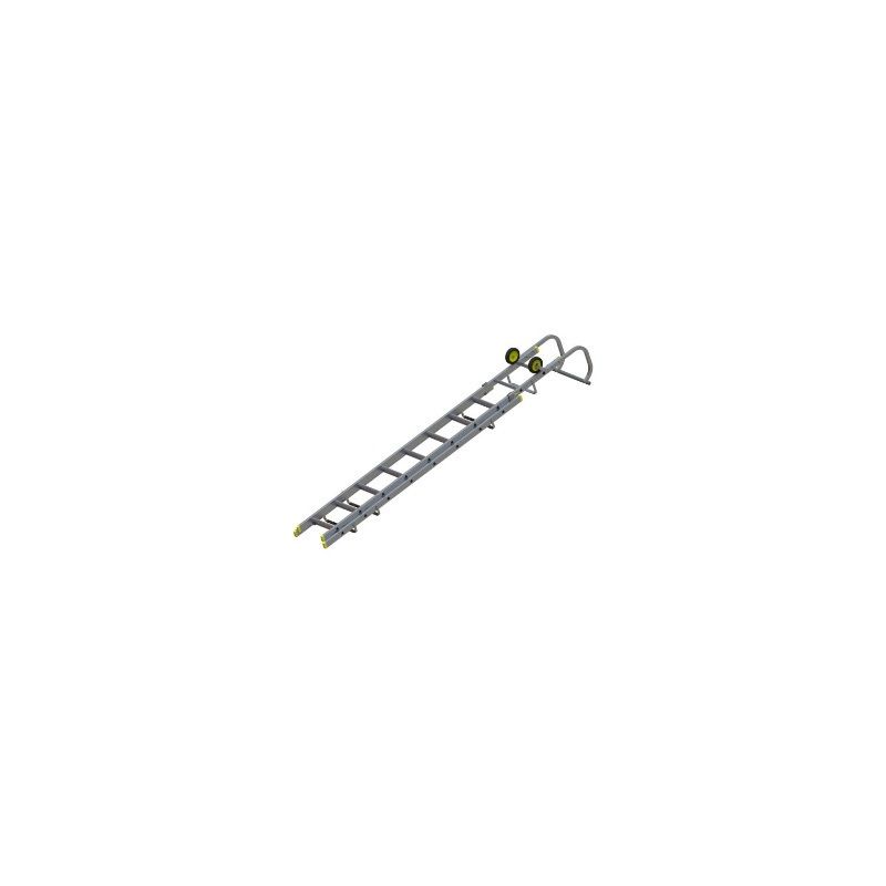 WERNER DOUBLE SECTION ROOF LADDER (12+14) 4.33m - 7.13m 77103