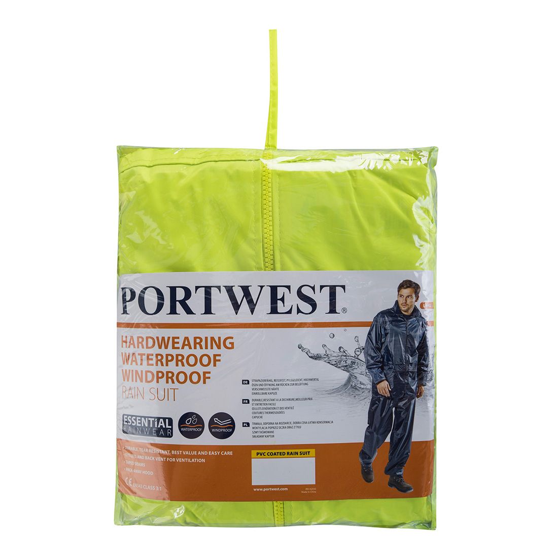 Essentials Rainsuit (2 Piece Suit), 4XL, R, Yellow