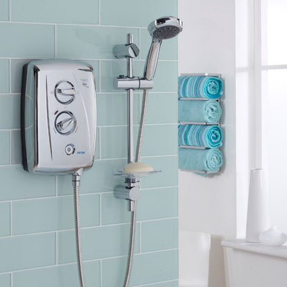 TRITON T80Z FAST-FIT ELECTRIC SHOWER 9.5kw CHROME/WHITE 349483WC