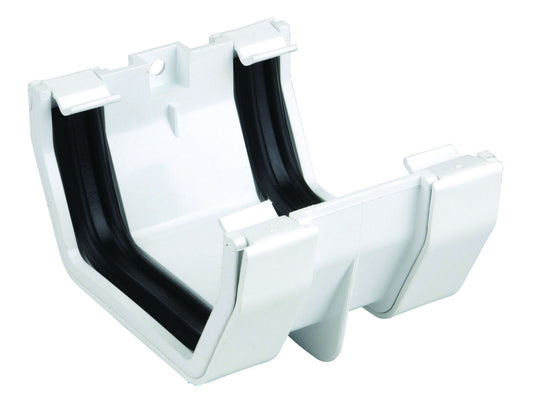 OSMASQUARELINE PVCU GUTTER JOINTING BRACKET 100mm 4T805W WHITE