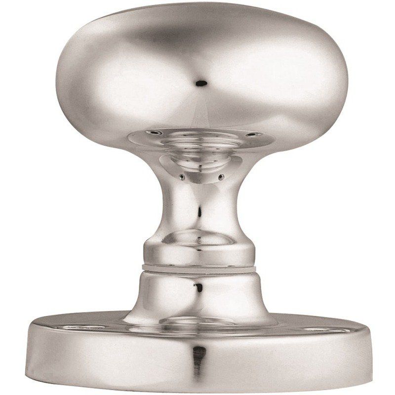 CHROME VICTORIAN MORTICE KNOB MUSHROOM M35CP/BP