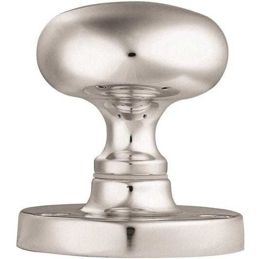 CHROME VICTORIAN MORTICE KNOB MUSHROOM M35CP/BP