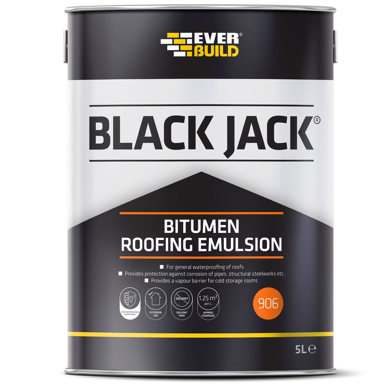 Everbuild 906 Bitumen Roof Emulsion 5L 90605