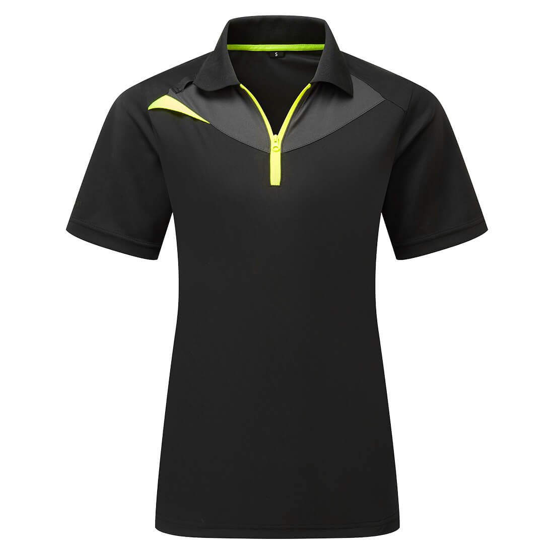 DX4 Women's Polo Shirt S/S, L, R, Black