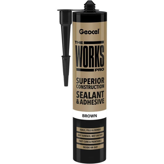 GEOCEL THE WORKS PRO ADHESIVE 290C BROWN 6001244/C03