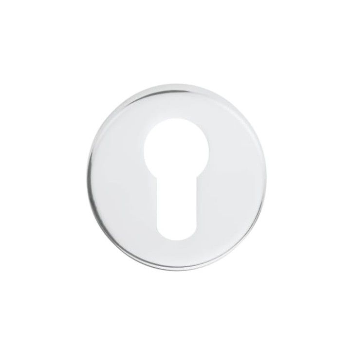 CARLISLE BRASS STEELWORX EURO ESCUTCHEON ROUND ROSE SSS