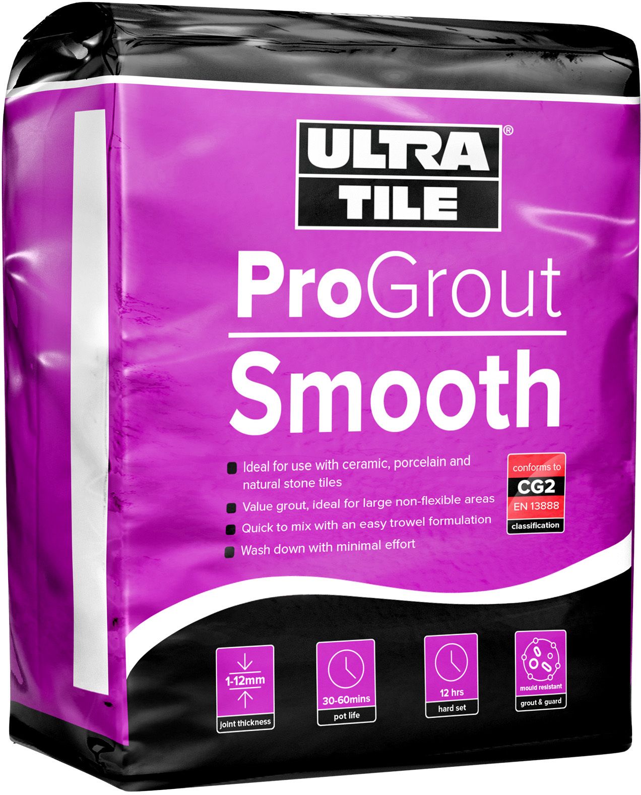 INSTARMAC UTF PROGROUT SMOOTH 10kg BAG (1-12mm JOINT) WHITE UTF PG SMOOTH W10