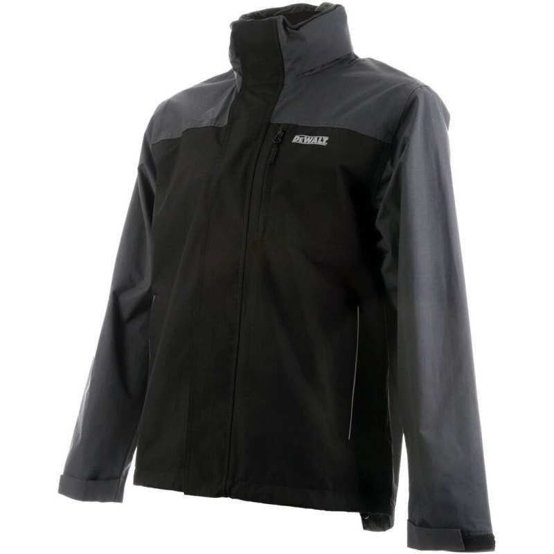 DEWALT STORM WATERPROOF JACKET GREY / BLACK LARGE