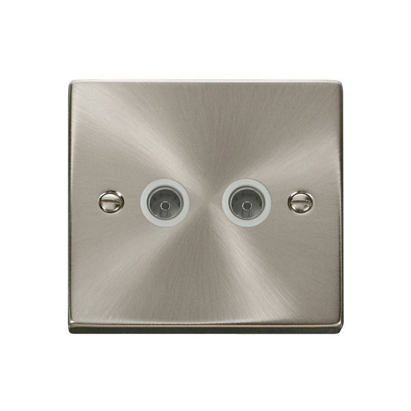 CLICK VPSC066WH TWIN NONISOLATED COAXIAL SOCKET