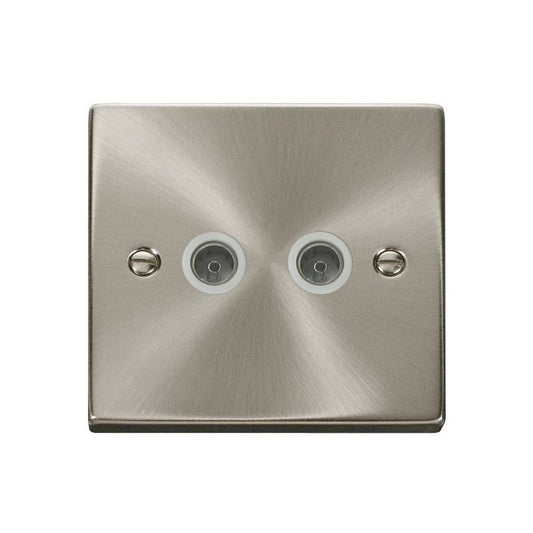 CLICK VPSC066WH TWIN NONISOLATED COAXIAL SOCKET