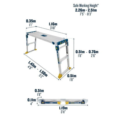 WERNER ADJUSTABLE PRO WORK PLATFORM 79023