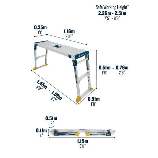 WERNER ADJUSTABLE PRO WORK PLATFORM 79023