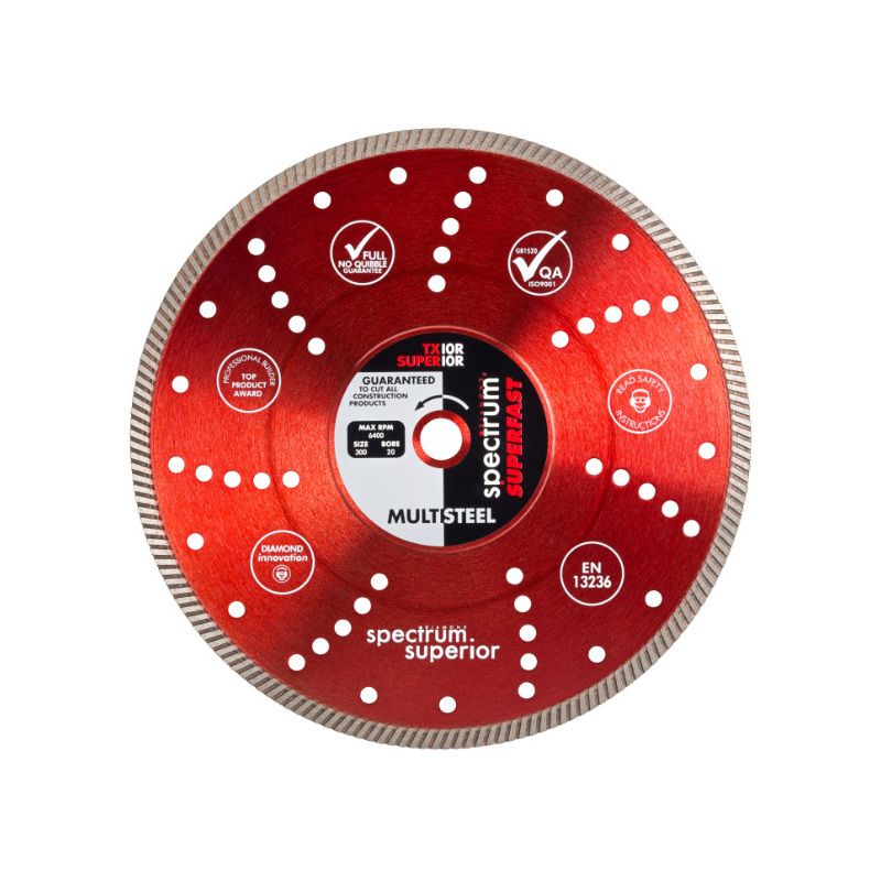 SPECTRUM TX10R-300/20 SUPERFAST DIAMOND BLADE 300MM