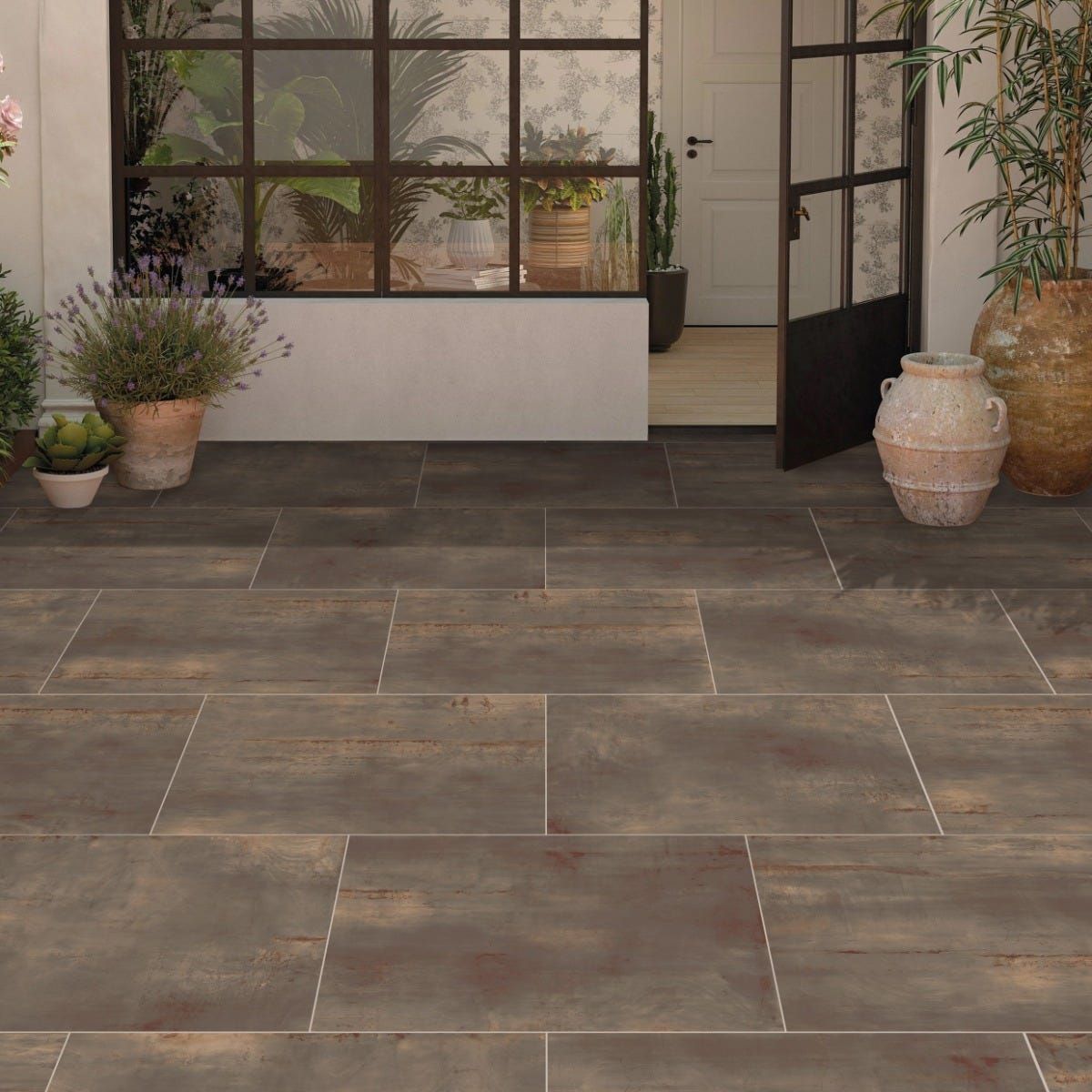 BRADSTONE METALLICS PORCELAIN PAVING 900 x 600 x 20mm CORTEN 23845