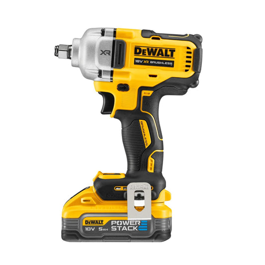 DeWalt 18V Powerstack Brushless 1/2 Impact Wrench Hog Ring 2 x 5 | DCF891H2T-GB