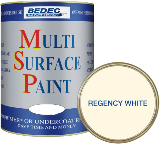 BEDEC SOFT MATT MULTI SURFACE PAINT 750ml REGENCY WHITE BEDE2KCE004/29