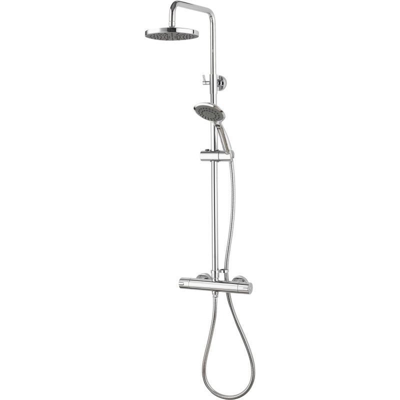 AQUALISA W004800 AQ COOL TOUCH ROUND SHOWER COLUMN C/W FAST FIX FIXING KIT CHROME