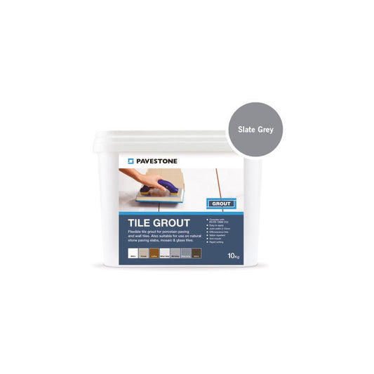 PAVESTONE PORCELAIN TILE GROUT 10kg SLATE GREY 06110003