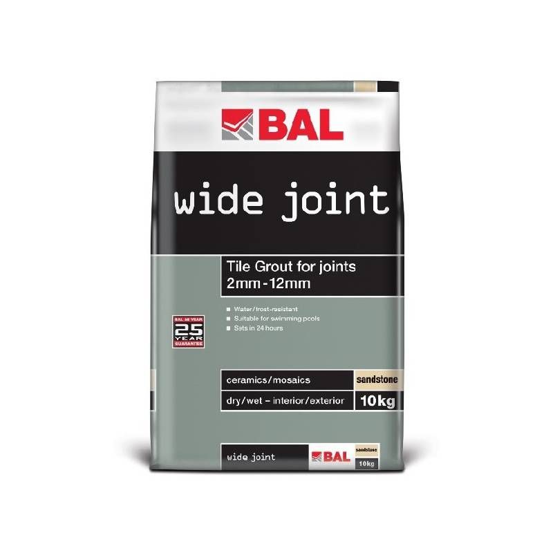 YTC BAGFWJ10LG BAL GROUT FLEX WIDE JOINT 10kg LIGHT GREY