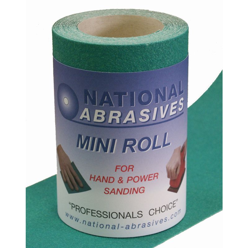 000306 GREEN A/OX SANDPAPER 5m x 115mm 120 GRIT