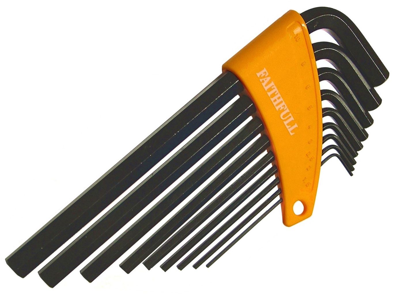 FAITHFULL FAIHKS9ML METRIC LONG ARM HEXAGON KEY SET (9 PIECE)