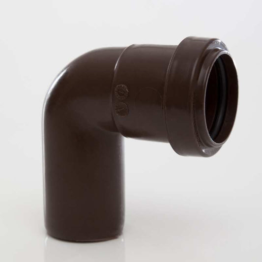 POLYPIPE PUSHFIT SWIVEL BEND 32mm x 91.25deg BROWN WP23BR