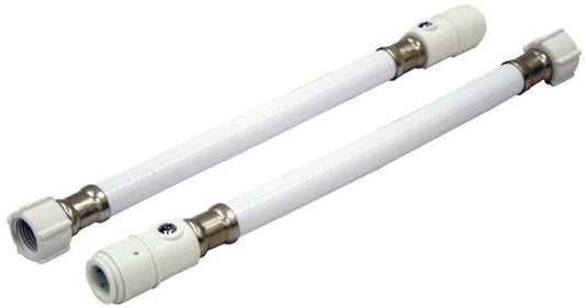 SPEEDFIT PFLX37 PVC FLEXI HOSE C/W SERVICE VALVE 15mm x 1/2" 300mm (HAND TIGHTEN)