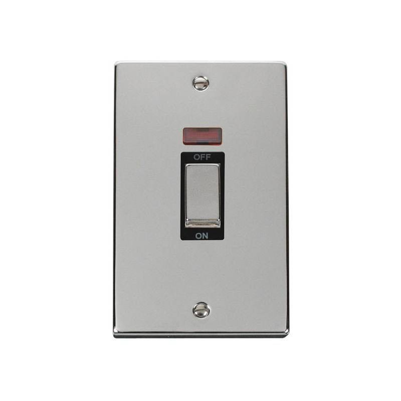 CLICK VPCH503BK 45 AMP DP 2 GANG INGOT NEON