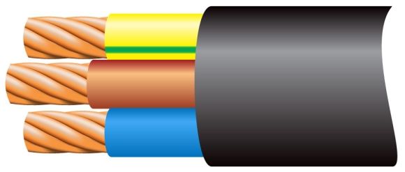 DONCASTER CABLE 3183Y1.0B050 PVC HARMONISED H05VV-F 1.0mm BLACK
