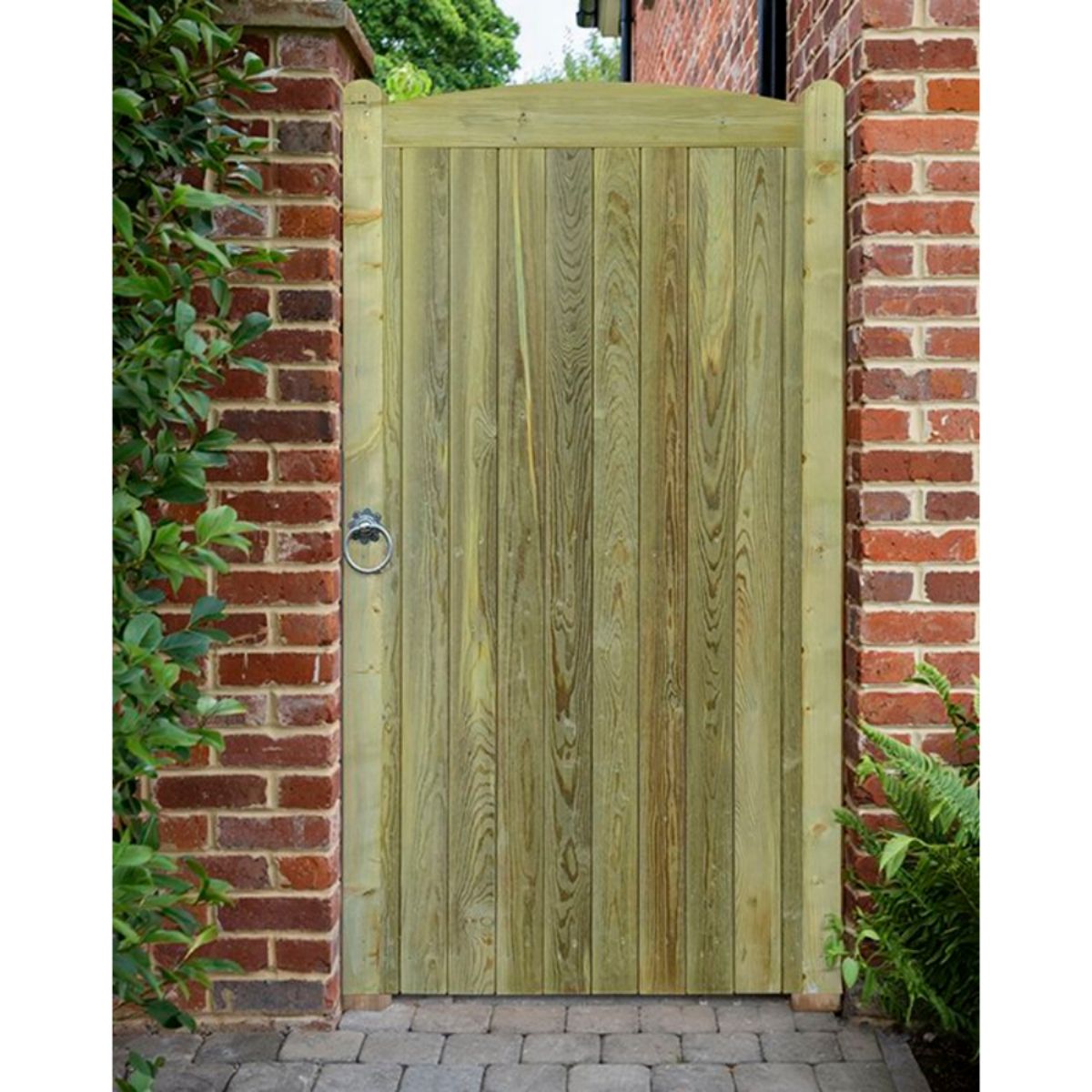 CHARLTON WELS1.8X.9 WELLOW TALL TREATED FLB GATE ARCHED TOP 900 x 1800mm GREEN