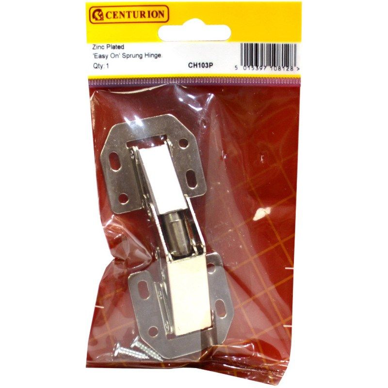 CENTURION CH103P ZINC PLATED EASY ON HINGE SPRUNG 97mm