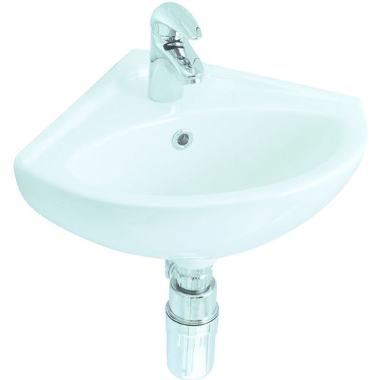 LECICO ASWHCBA2 ATLAS 2TH CORNER BASIN 405 x 405mm WHITE