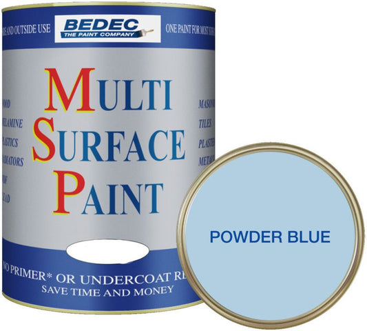 BEDEC SOFT SATIN MULTI SURFACE PAINT 750ml POWDER BLUE BEDE2KB1999/29