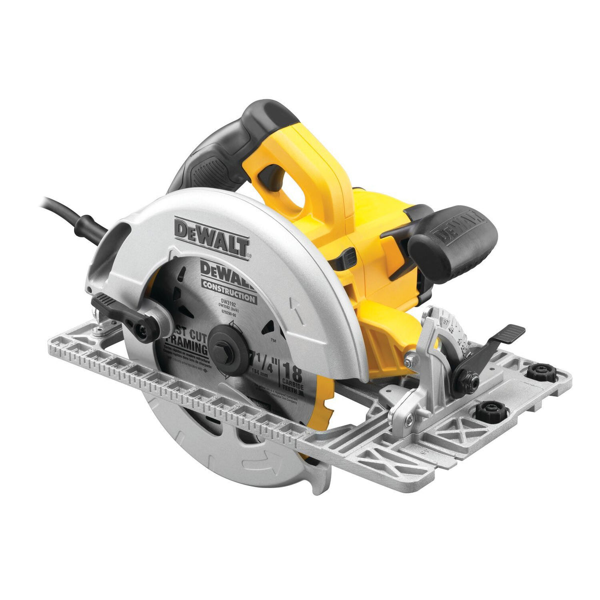 DeWalt 190mm Precision Circular Saw 240V (Guide Rail Compatible) | DWE576K-GB