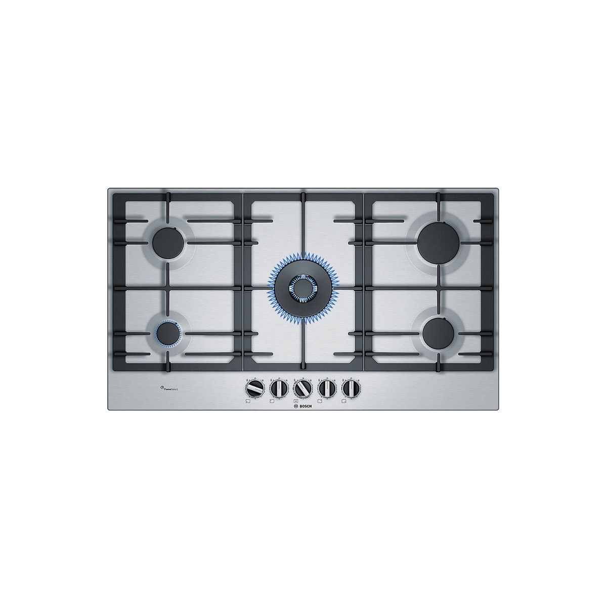 BOSCH PCR9A5B90 SERIES 6 GAS HOB BRUSHED STEEL
