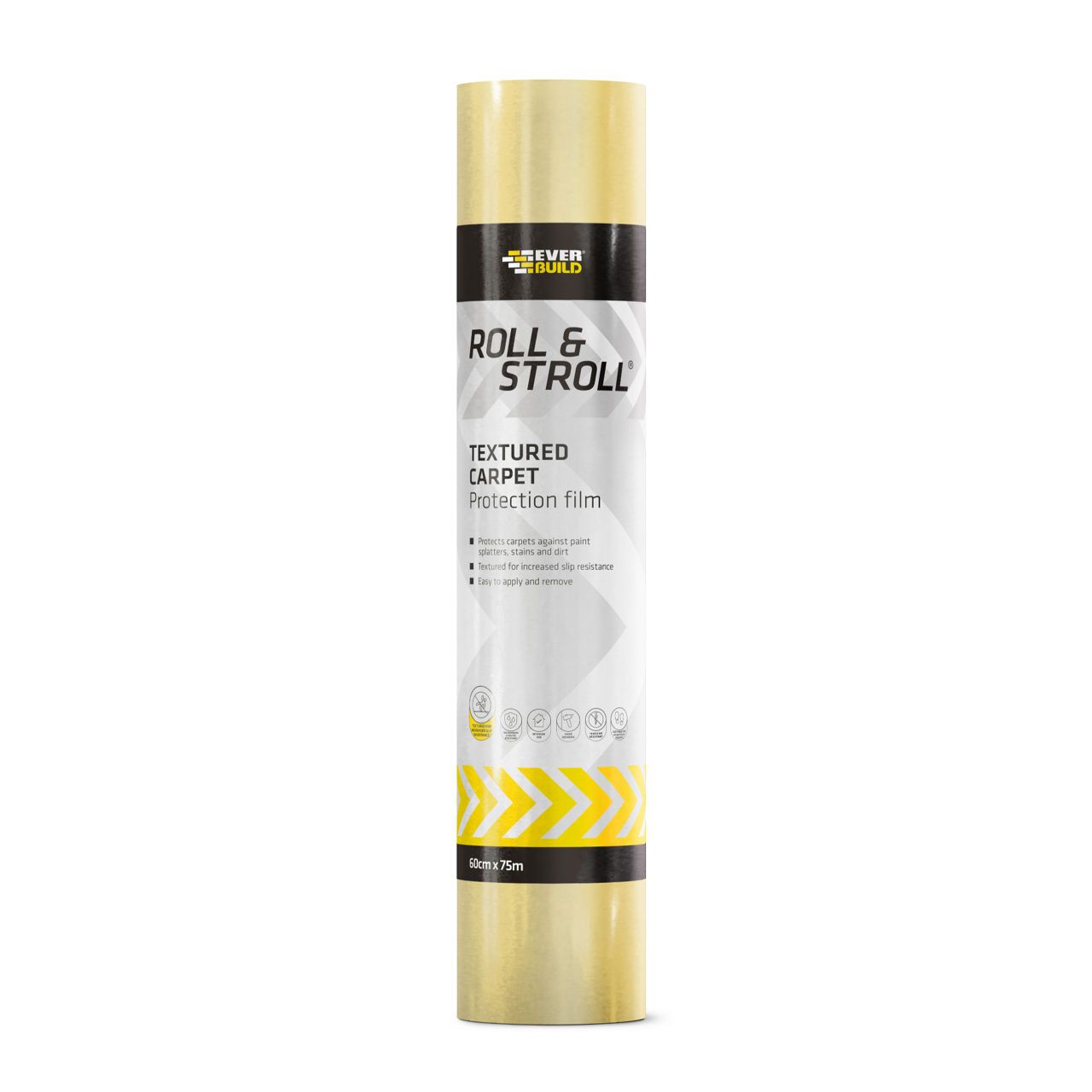 Everbuild Roll & Stroll Textured Non Slip Protector 75M x 600mm ROLLTEXT75