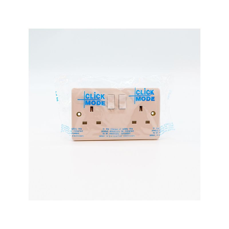 CLICK CMA036 2-GANG 2-POLE SWITCHED SOCKET OUTLET 13a