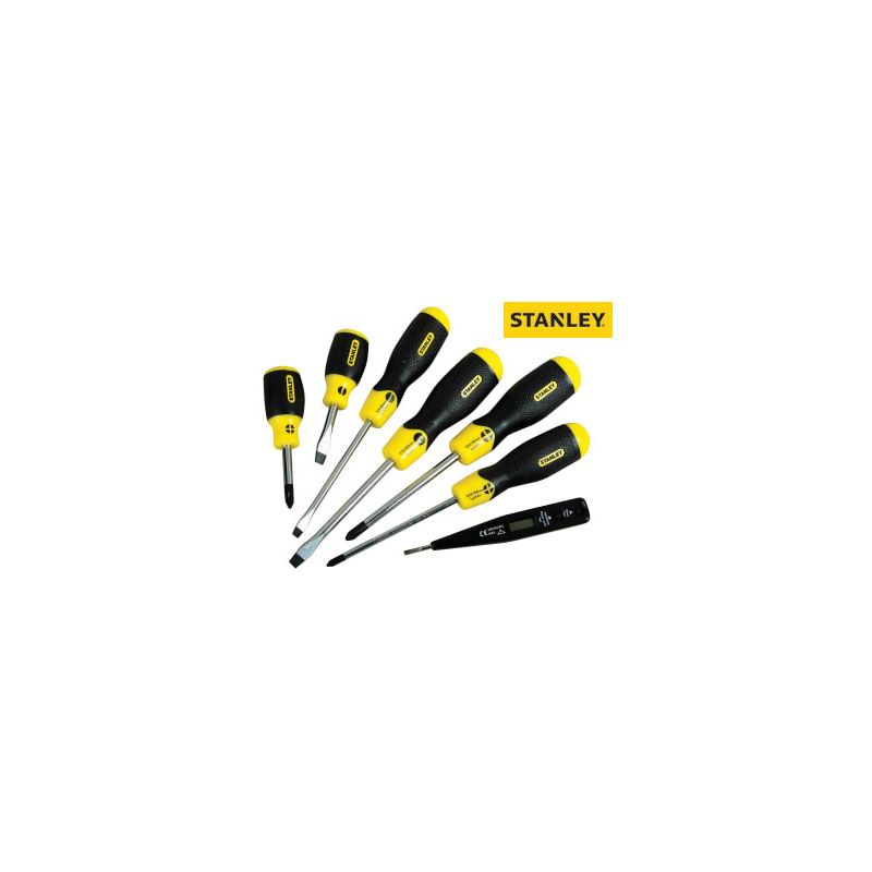 STANLEY STA065009 CUSHION GRIP SCREWDRIVER SET WITH VOLTAGE TESTER (6 PIECE)